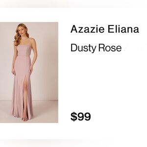 Azazie Dusty Rose Bridesmaid Dress